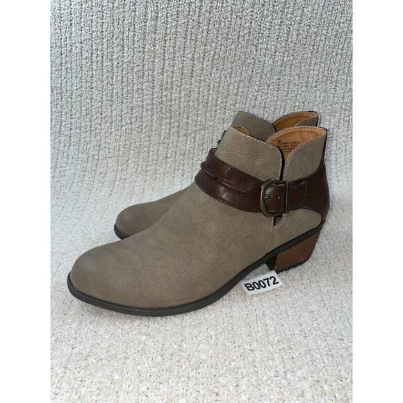 B.O.C. By Born Gemm Women's Beige Zip Up Buckle Bootie Womens Size 9M - Picture 2 of 11